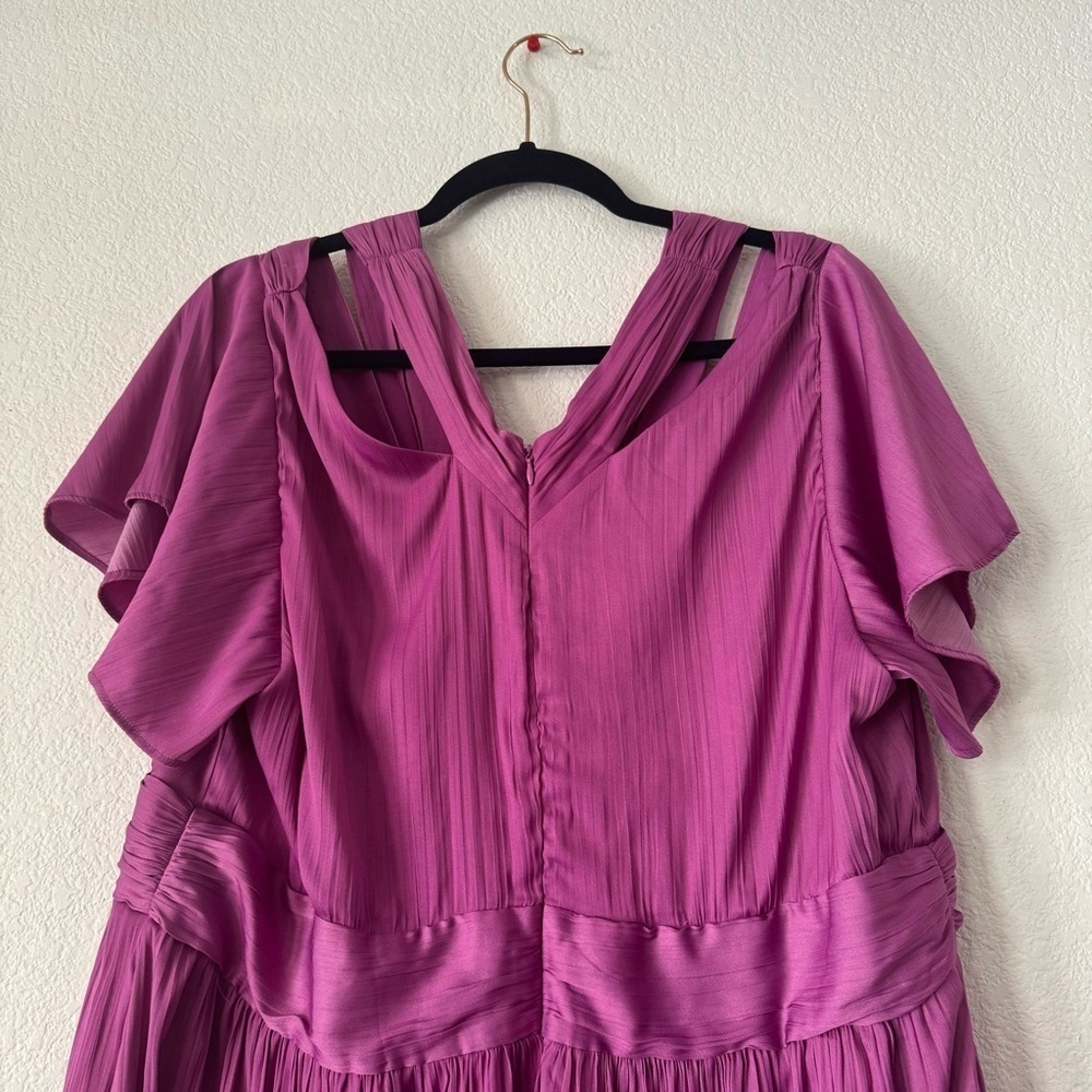 Anthropologie Deep V Vibrant Mini Dress - Picture 6 of 9